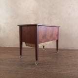French Teak Chest with Woven Basket Drawer, 1960s