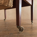 French Teak Chest with Woven Basket Drawer, 1960s