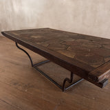 French Hexagonal Tile Coffee Table, 1960s