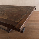 French Hexagonal Tile Coffee Table, 1960s