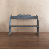Rustic Antique Cornflower Blue Bench