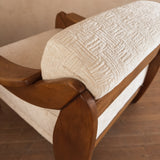 Pair of Brutalist Oak Armchairs, Italy, 1970s