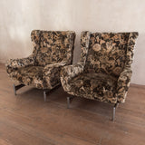 Pair of Vintage Floral Wingback Lounge Chairs