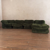 5 Piece Modular Spanish Olive Lounge Set