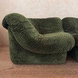 5 Piece Modular Spanish Olive Lounge Set