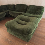 5 Piece Modular Spanish Olive Lounge Set
