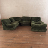 5 Piece Modular Spanish Olive Lounge Set