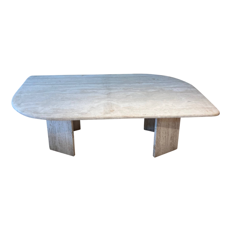 Italian Cat Eye Travertine Coffee Table