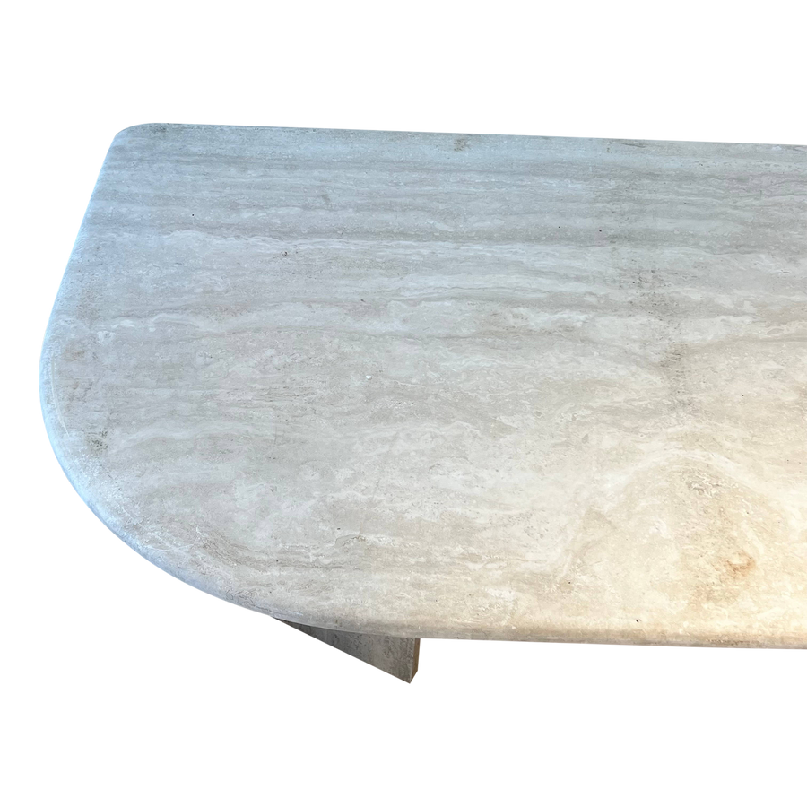 Italian Cat Eye Travertine Coffee Table