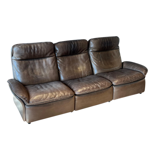 Leather 3-Seat Sofa by De Sede 1970s