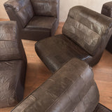 6 Piece Chocolate Leather 'DS-11' Patchwork Sofa by De Sede