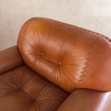 Pair of Cognac 'Sapporo' Lounge Chairs by Mobil Girgi
