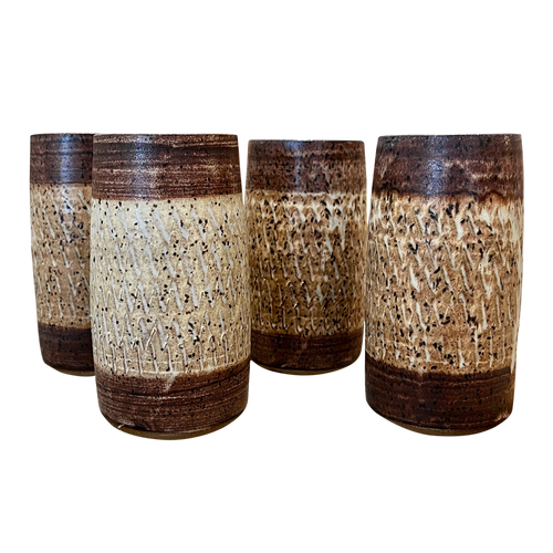 Set of 4 Studio Pottery Tumblers