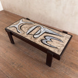 French Modernist Tile Top Coffee Table