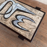 French Modernist Tile Top Coffee Table