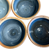 Blue Glazed French Ceramic Bowl