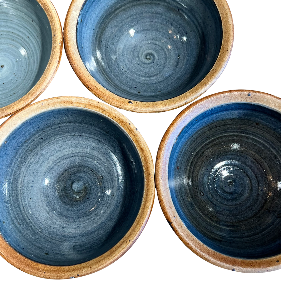 Blue Glazed French Ceramic Bowl