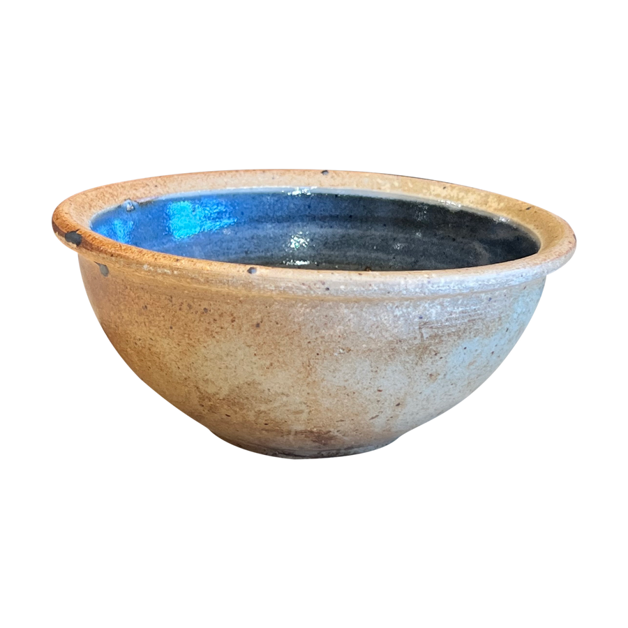 Blue Glazed French Ceramic Bowl