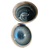 Blue Glazed French Ceramic Casserole Dish