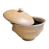 Blue Glazed French Ceramic Casserole Dish