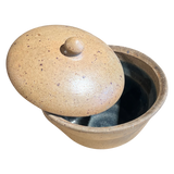 Blue Glazed French Ceramic Casserole Dish