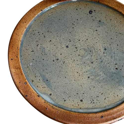 Blue Glazed French Ceramic Medium Serving Tray