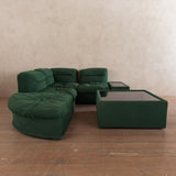 Italian Emerald Tufted Lounge Set, 1970s