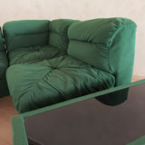 Italian Emerald Tufted Lounge Set, 1970s