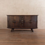 Hand Carved Oak Sideboard by Charles Dudouyt, 1940s