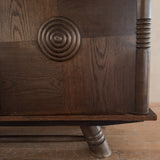 Hand Carved Oak Sideboard by Charles Dudouyt, 1940s