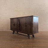 Hand Carved Oak Sideboard by Charles Dudouyt, 1940s