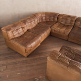 6 Piece Camel Leather 'DS-11' Patchwork Sofa by De Sede