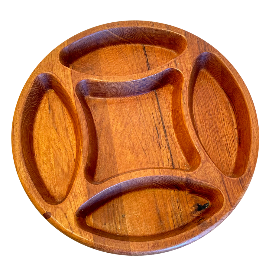 Carved Wood Sectioned Platter