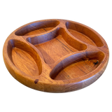 Carved Wood Sectioned Platter