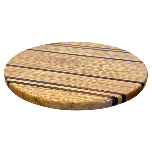 Striped Wood Lazy Susan