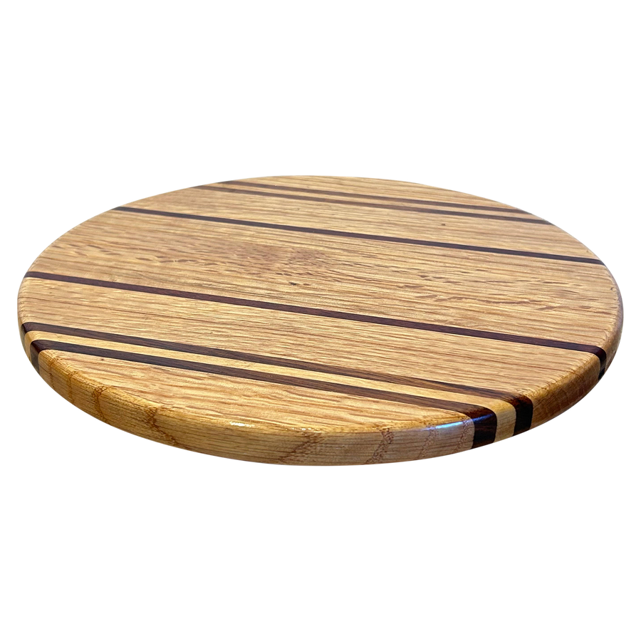 Striped Wood Lazy Susan