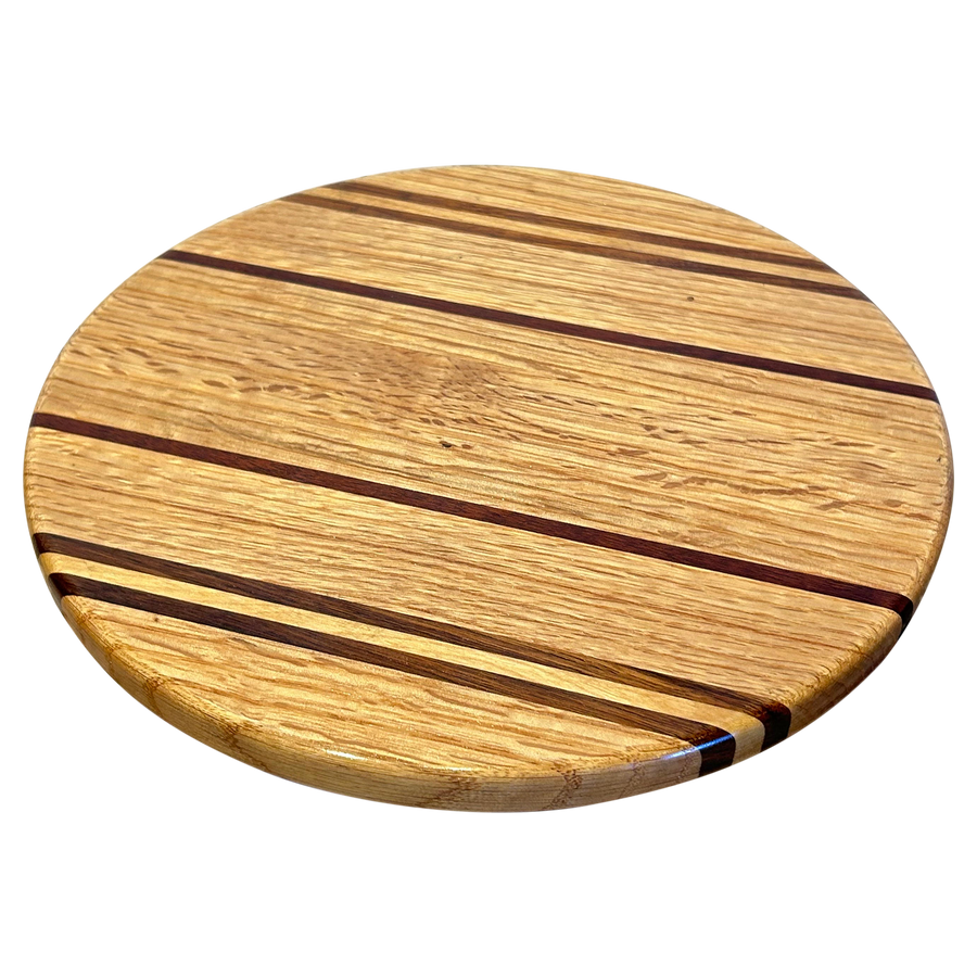 Striped Wood Lazy Susan