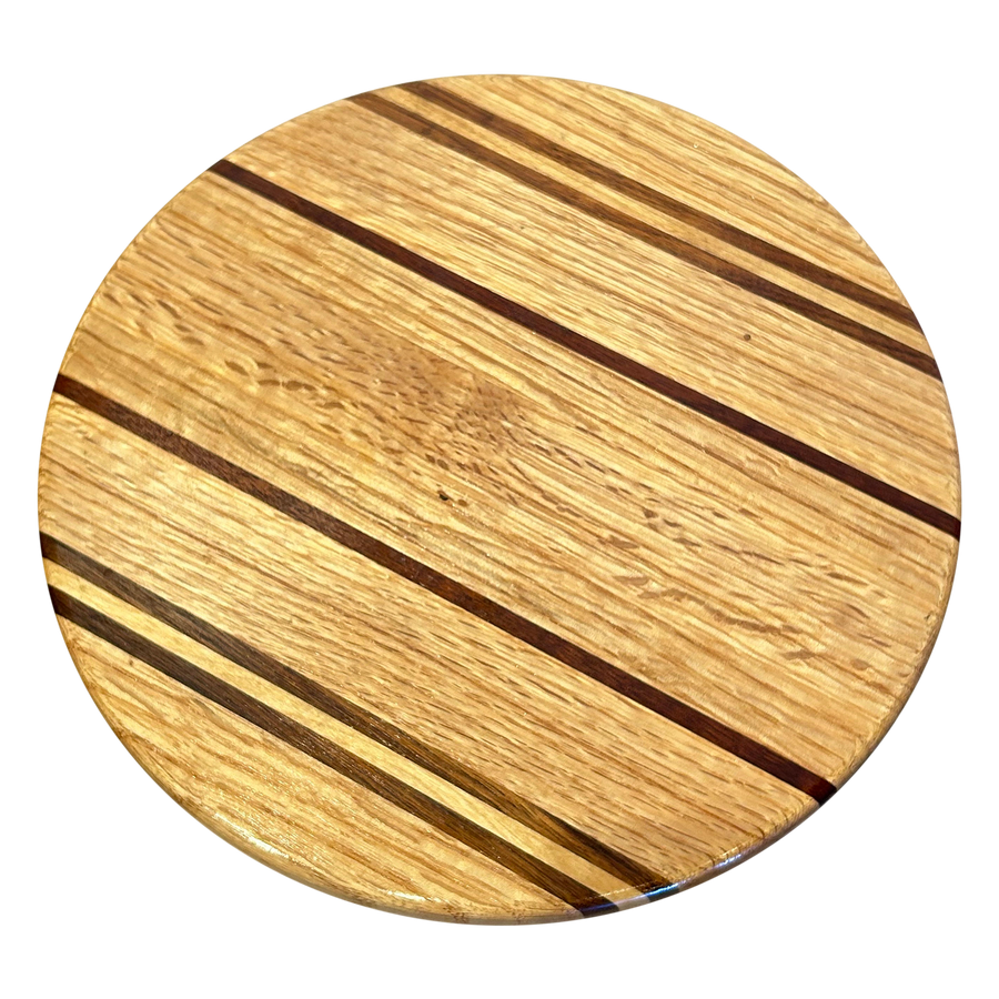 Striped Wood Lazy Susan