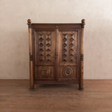 Hand Carved Oak Armoire by Charles Dudouyt, 1940s
