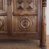 Hand Carved Oak Armoire by Charles Dudouyt, 1940s