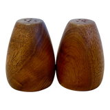 Pair of Carved Wood S+P Shakers