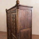 Hand Carved Oak Armoire by Charles Dudouyt, 1940s