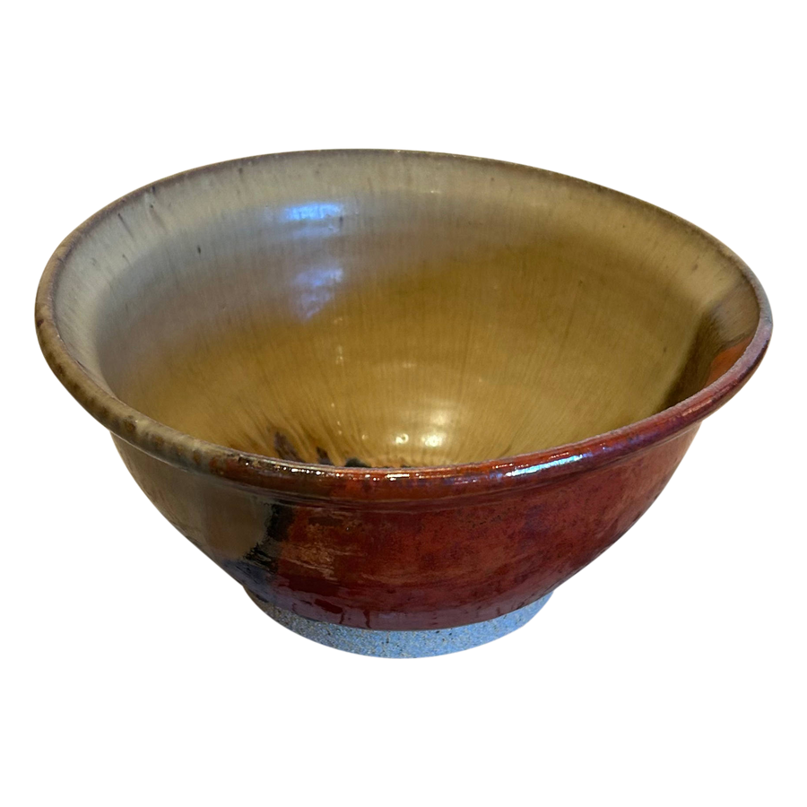 Two Tone Glazed Pottery Bowl