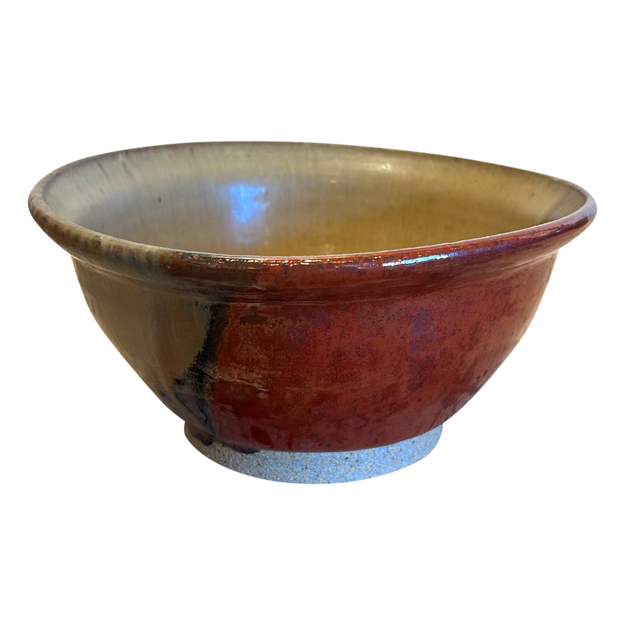 Two Tone Glazed Pottery Bowl