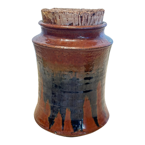 Medium Merlot Glazed Cork Top Vessel