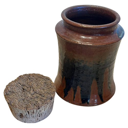 Medium Merlot Glazed Cork Top Vessel