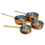 Set of 4 Vintage Copper Measuring Cups