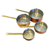 Set of 4 Vintage Copper Measuring Cups