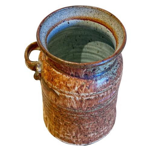 Speckle Glazed Handled Vessel