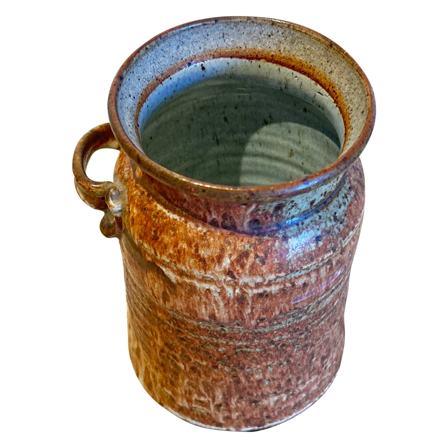 Speckle Glazed Handled Vessel